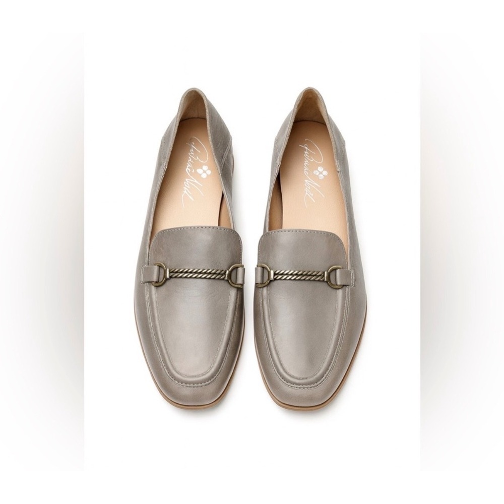Patricia Nash Taupe Leather Horsebit Loafers Women's Size 8